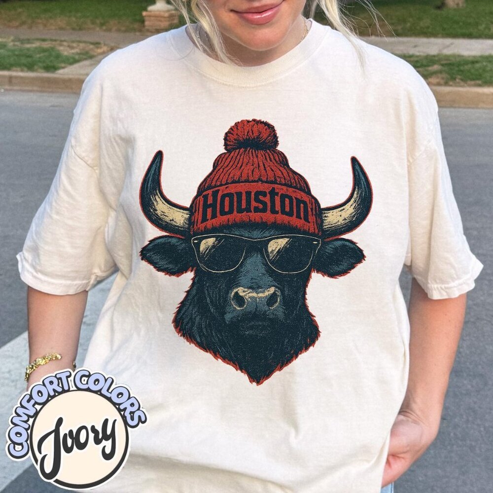 Houston Football Heritage Look Comfort Colors Tee 91